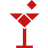 red white cocktail icon