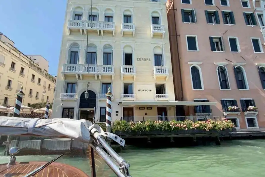St. Regis Venice exterior from Water taxi