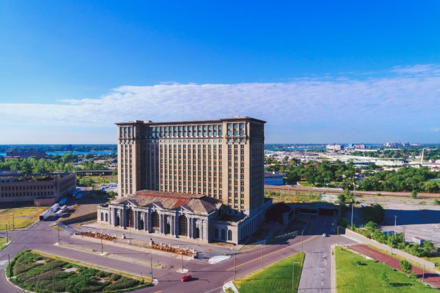 The Michigan Central Station, Detroit, USA