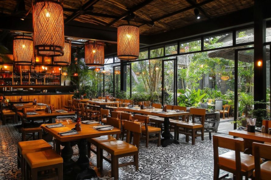 1. quiet bar interior